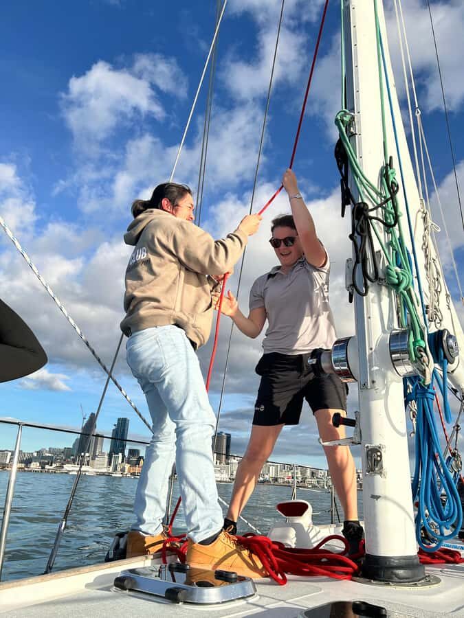 Auckland Harbour 1.5-Hour Sailing Cruise - Onboard comforts that keep the ride pleasant: ponchos, drinks, and a toilet