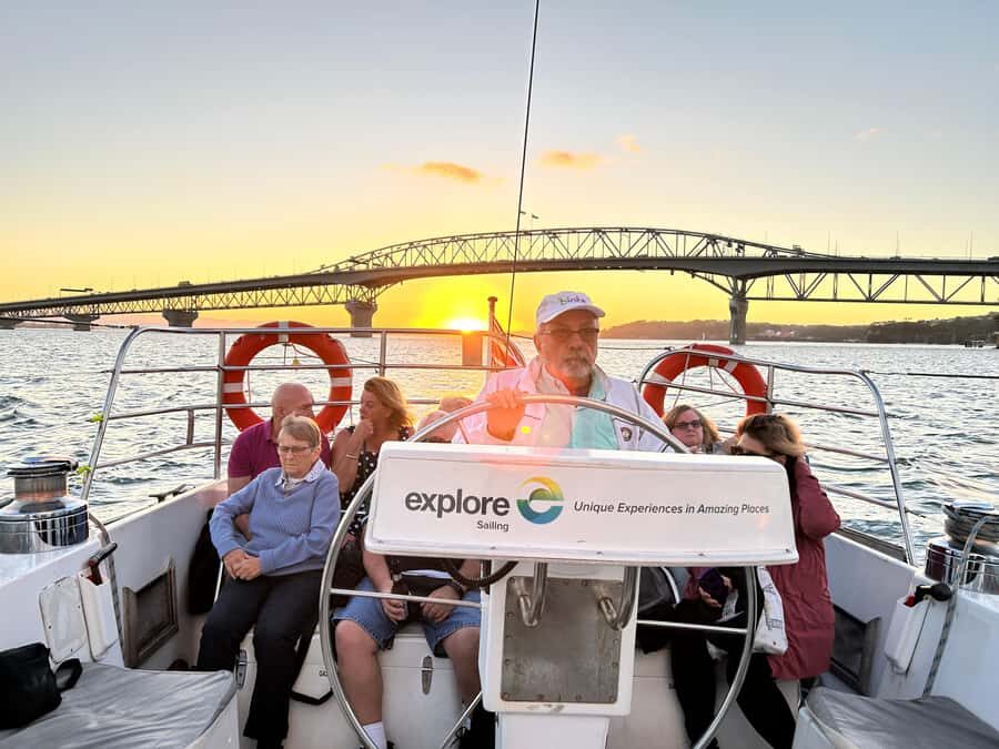 Auckland: Harbour Sailing Cruise with 3-Course Dinner - The 50ft sailing portion: full sails, steering, and onboard stories