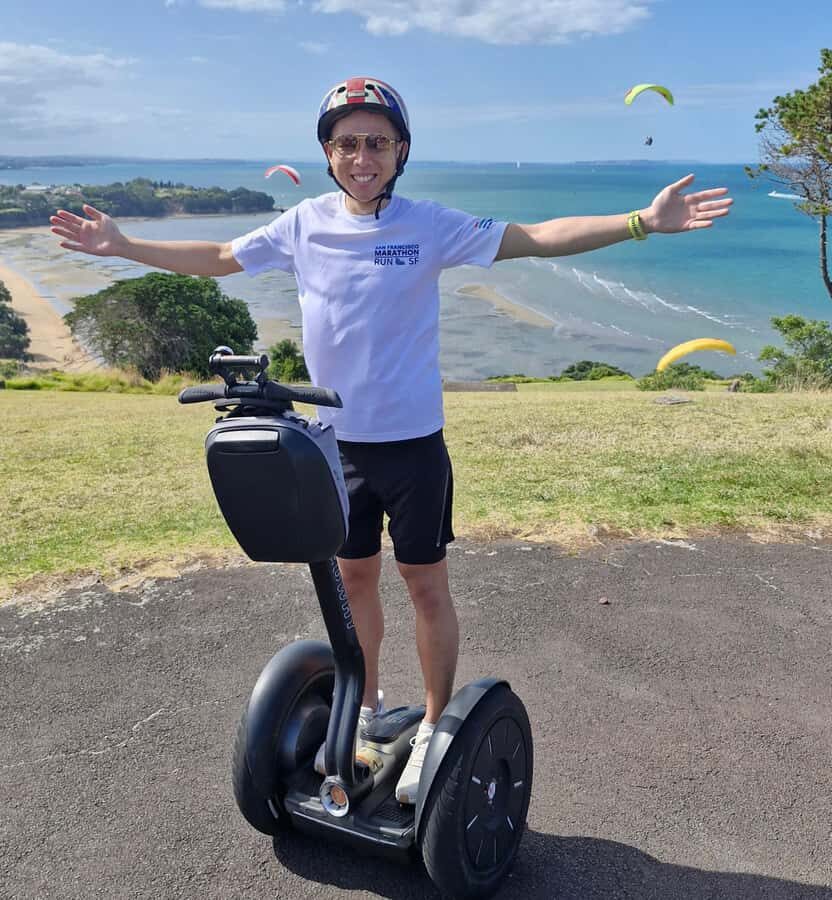 Auckland: Segway to North Head Volcano Summit - Summit of the volcanic cone: Auckland City and the Hauraki Gulf from above