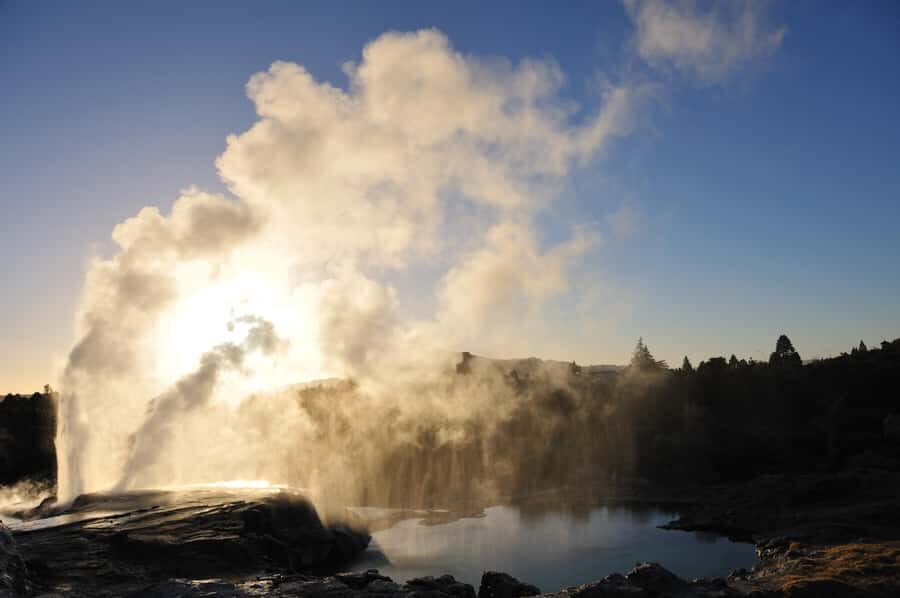 From Auckland: Rotorua Te Puia, Haka & Polynesian Spa Tour - Te Puia Geothermal Park: Catching Pohutu Geyser Up Close