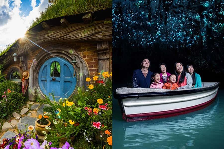 Hobbiton, Waitomo, Rotorua & Taupo 2-Day Tour from Auckland - Waitomo Glowworm Caves: the gondola ride and the guided angle