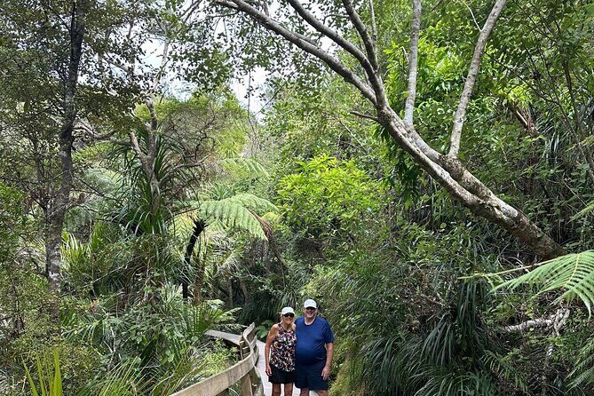 Private Piha Beach, Rainforest Adventure & Mt. Eden with Guide - Piha Beach and Lion Rock: black sand, waves, and photos